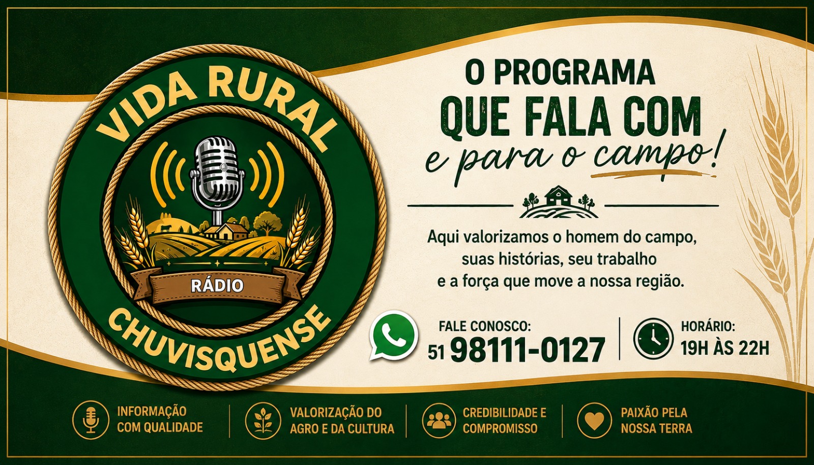 Cartão de visita Vida Rural Chuvisquense
